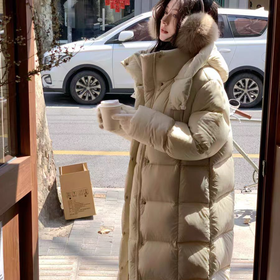 【贴身告白】2025新款云朵零压感高端过膝大被子加厚连帽羽绒服长款