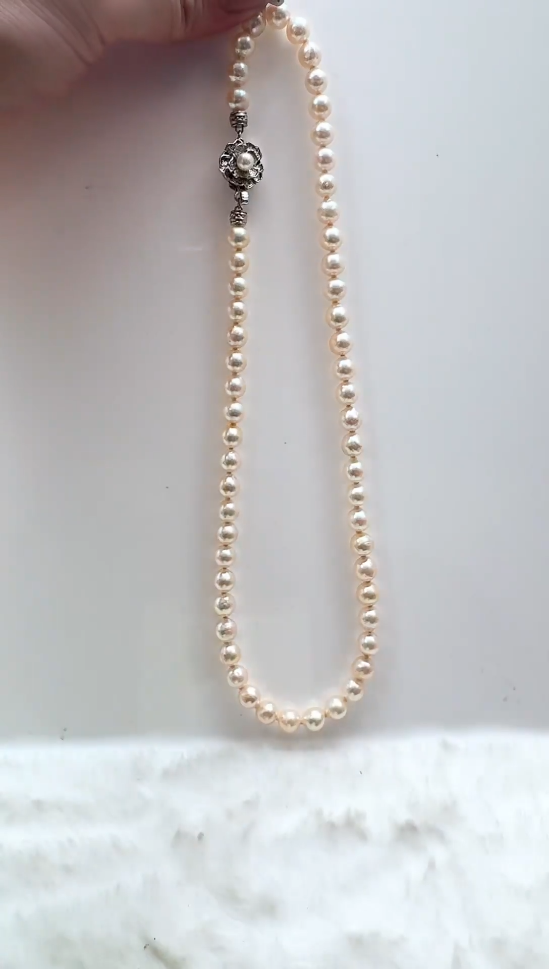 【闪购商品】海水珍珠AQ银S925镶嵌海水珍珠串链@@