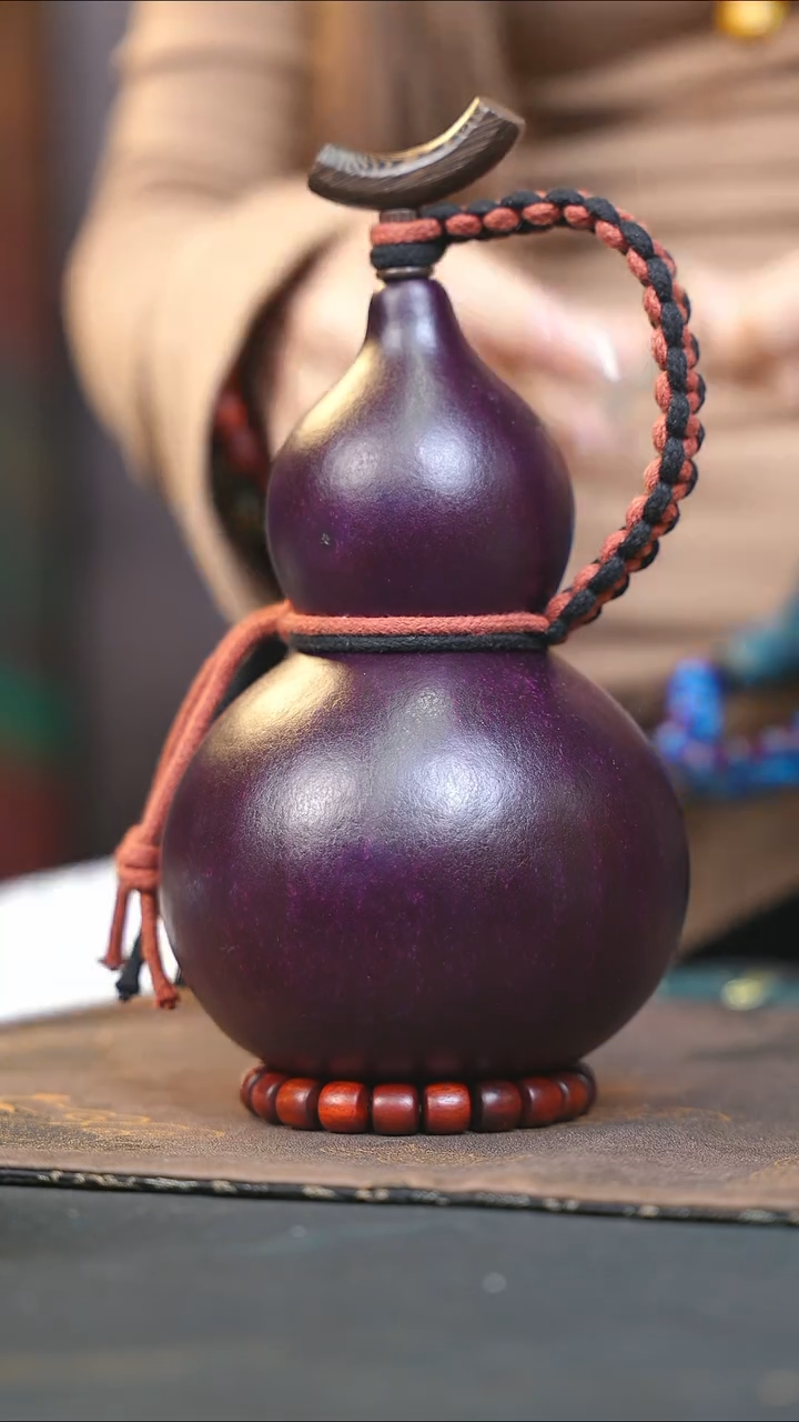 【闪购商品】WQ352大漆酒葫芦不包手串及旋转底座