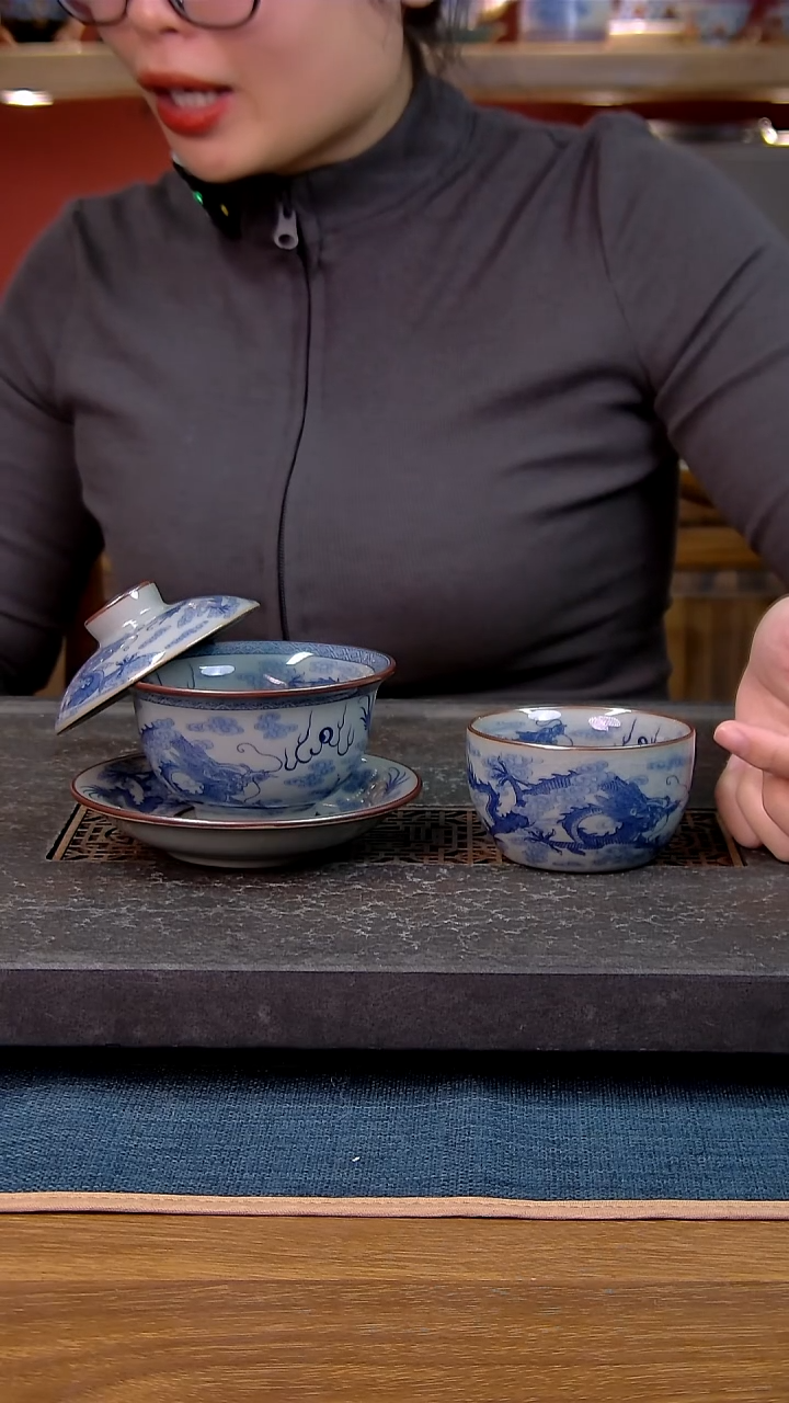 简装家用款2件套 老陶泥开片纹陶瓷茶具