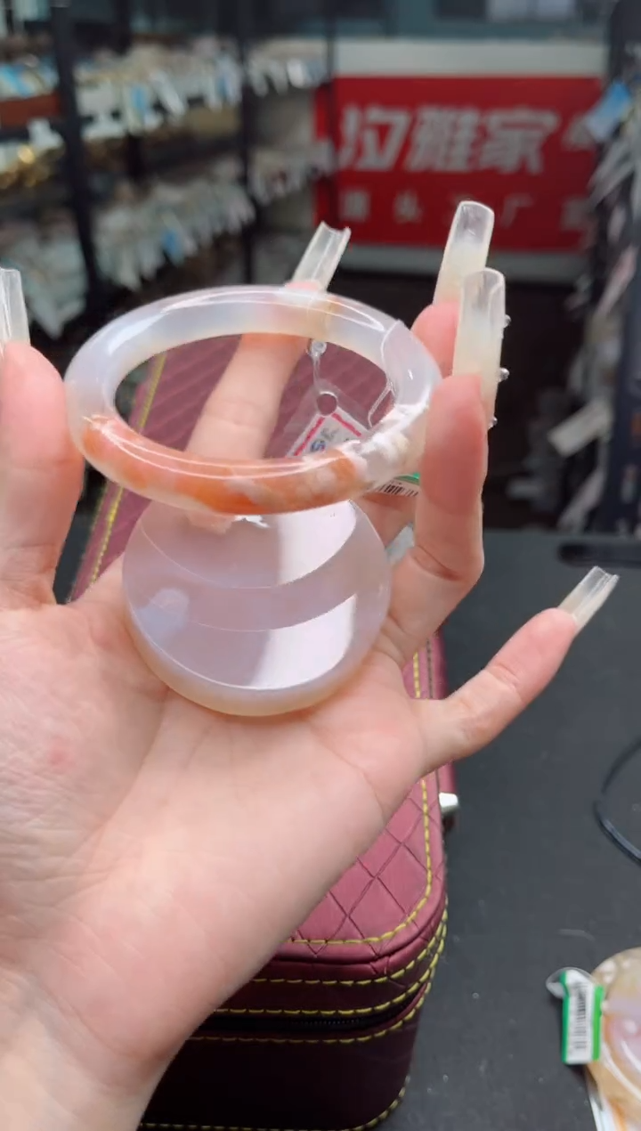 石英质玉手镯未镶嵌58圈口（赠品镯心）6123416