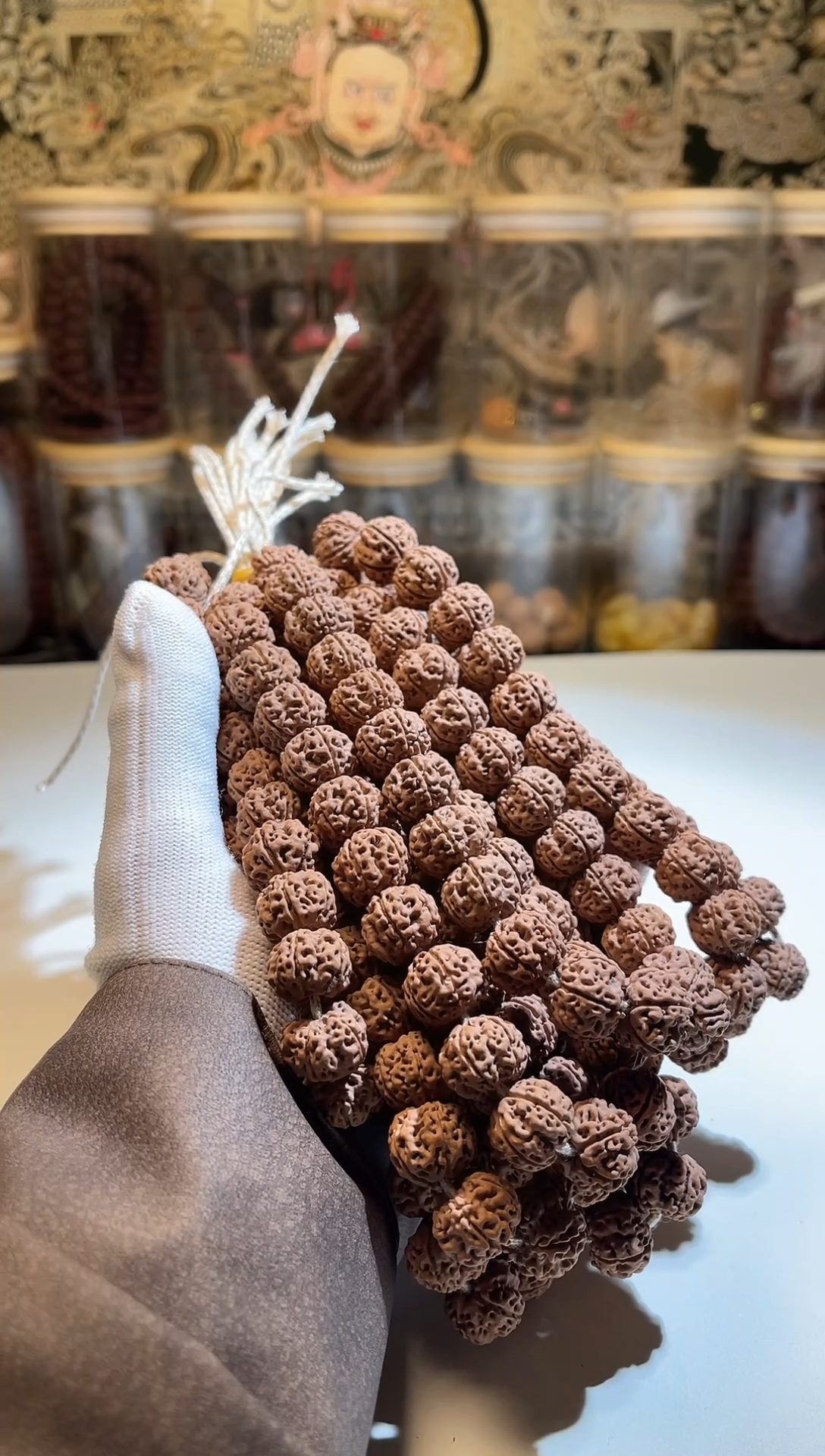 手串金刚菩提“天工”13-14mm大尺寸凹底梅花手串【拒绝差评】