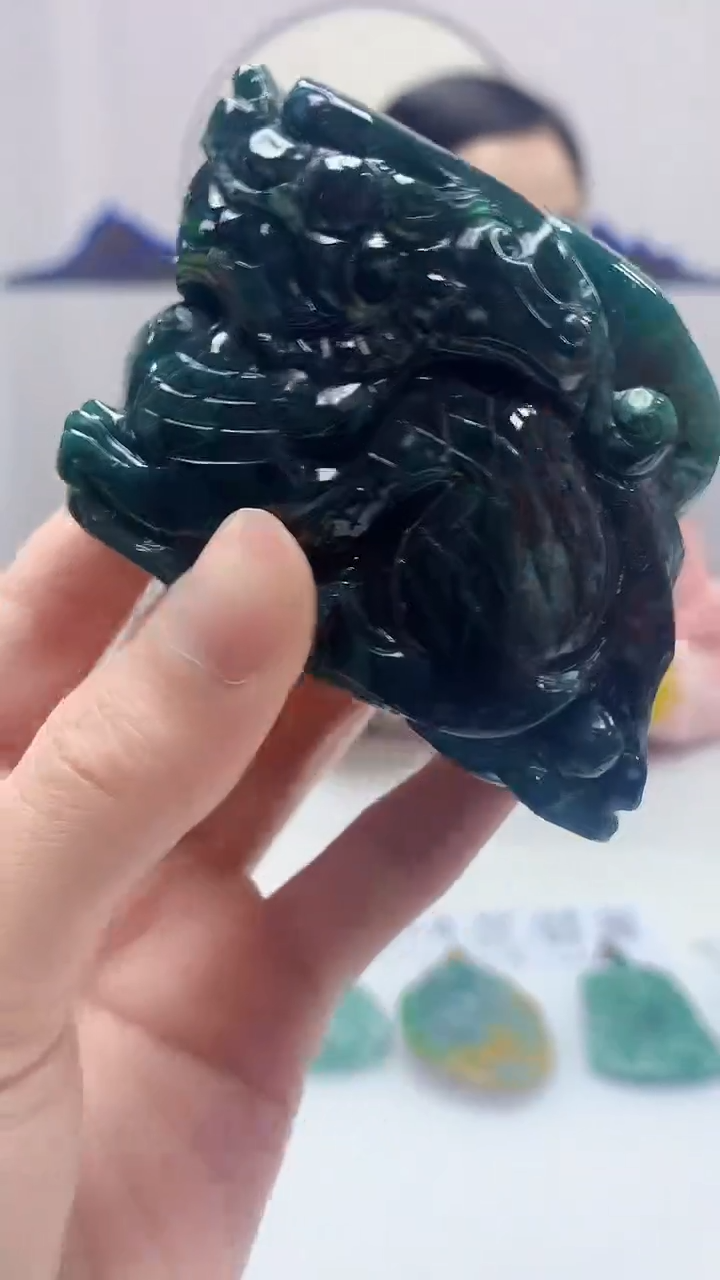 【闪购商品】定制翡翠未镶嵌4852zm-毛货挂件貔貅122