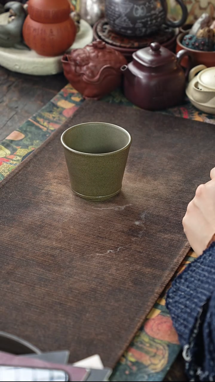 青段光素紫砂杯34234