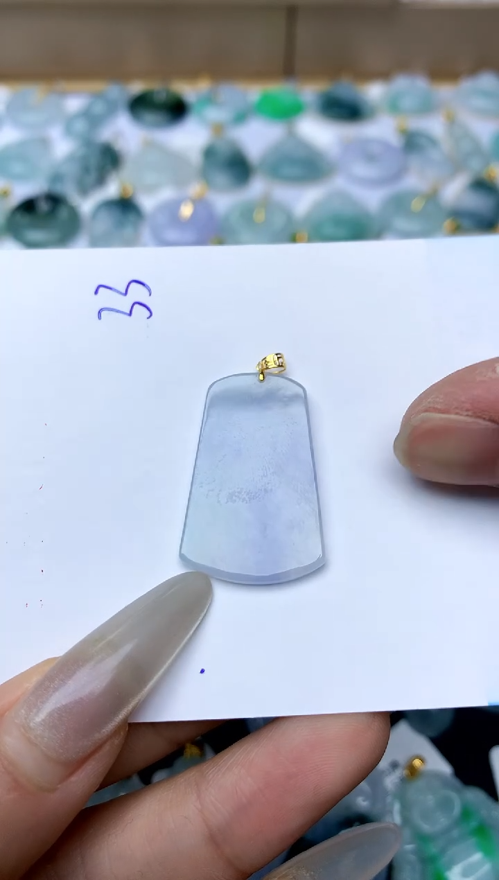 【闪购商品】翡翠颈饰18K金镶嵌天然A货翡翠