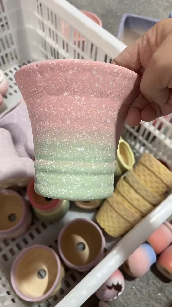 末**丶麦饭石粗陶多肉花盆微瑕