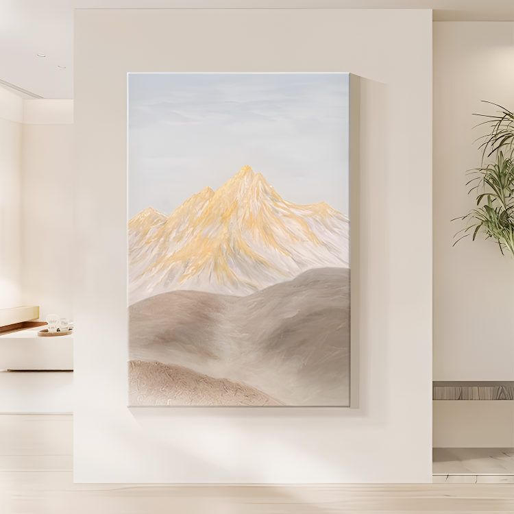 侘寂风现代客厅落地装饰画轻奢高级感沙发背景墙壁画简约玄关挂画