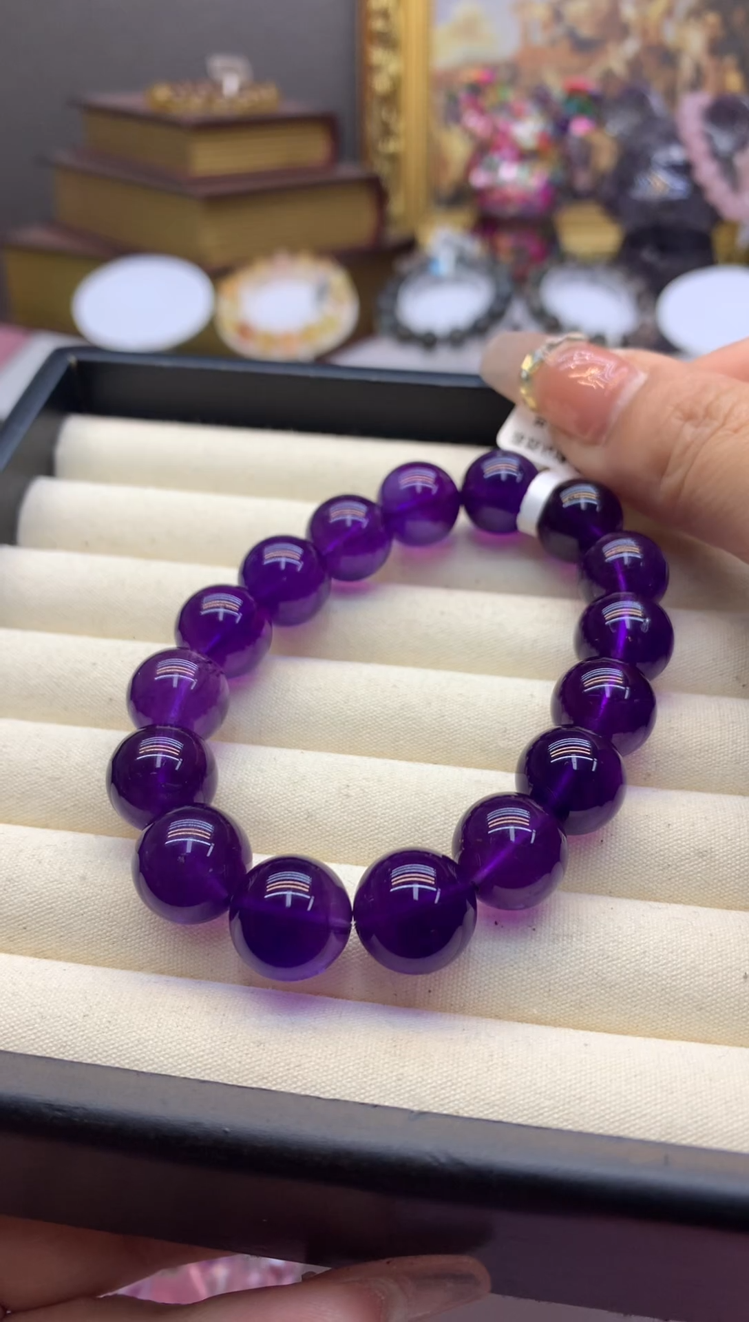 【闪购商品】水晶手串未镶嵌13+帝王紫乌拉圭紫水晶