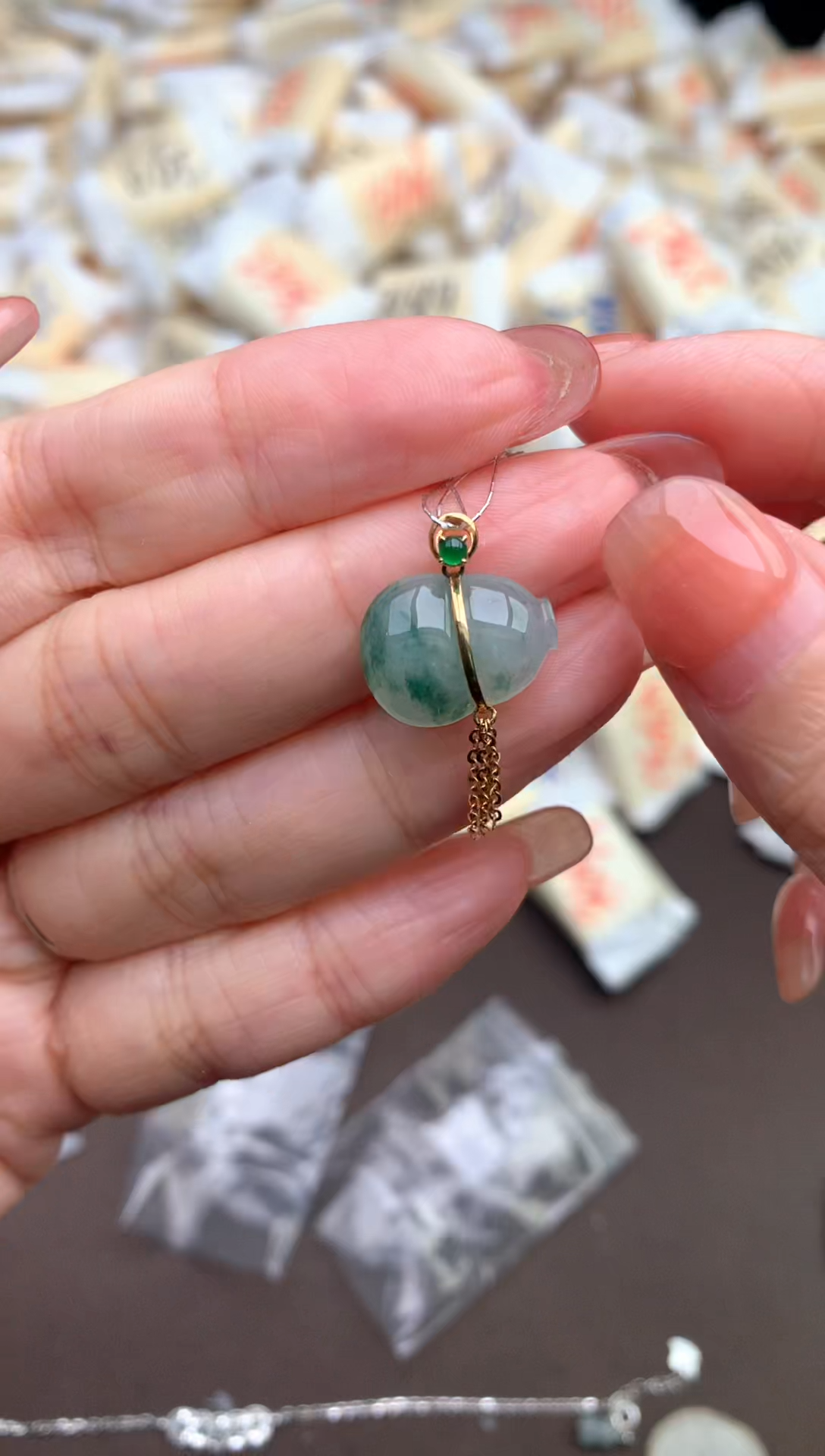 【闪购商品】翡翠颈饰18K金镶嵌—