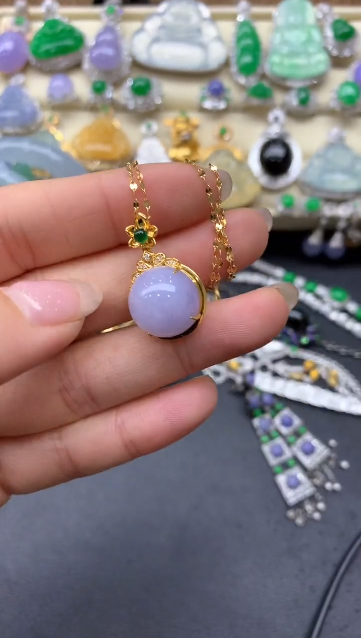 【闪购商品】翡翠颈饰18K金镶嵌269-中国好珍宝