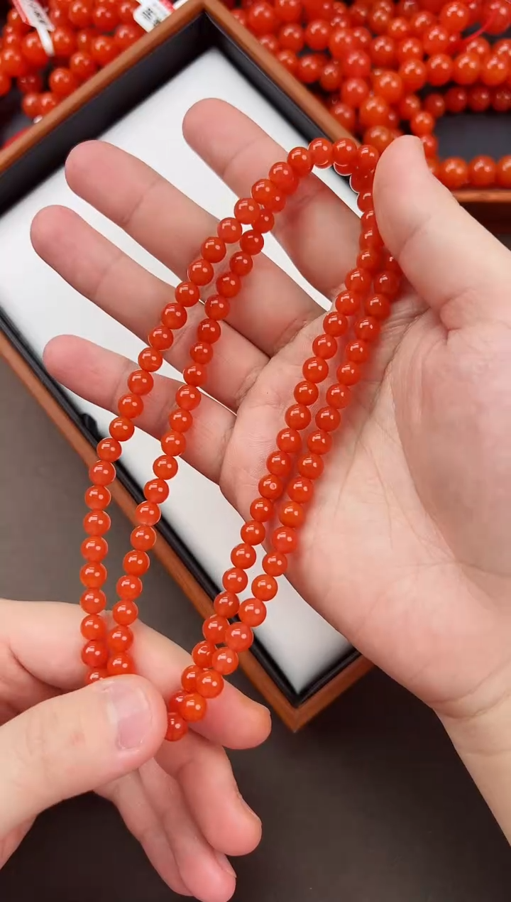 【闪购商品】南红玛瑙亮光长串卡6+未镶嵌保山杨柳滴水洞高品