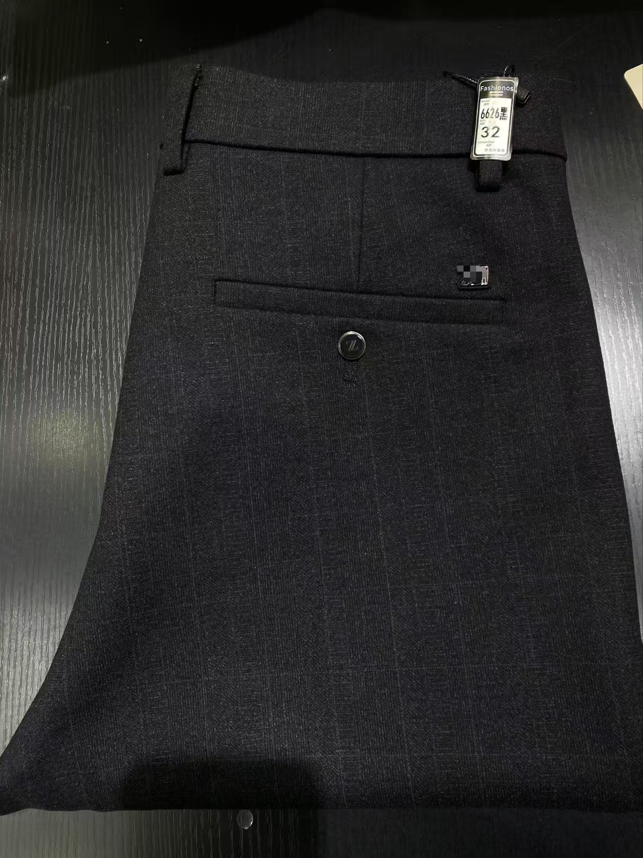 冬季印花修身款毛呢弹力休闲裤6626