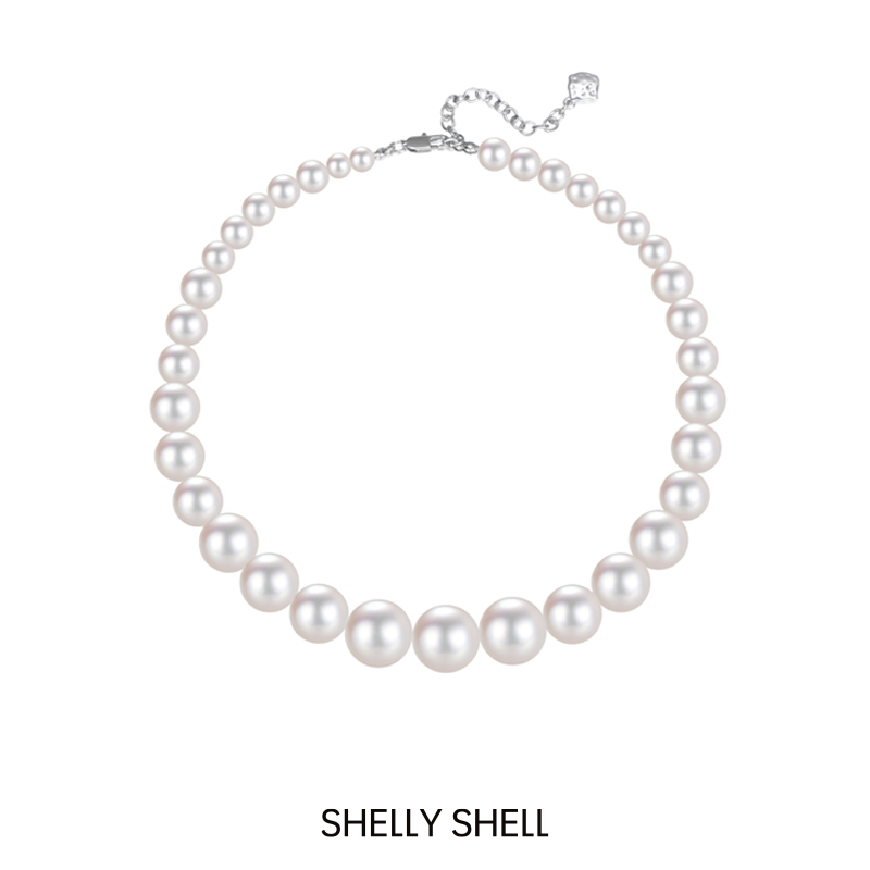 Shelly Shell 铜合金项链 渐序光华仿珍珠项链 轻奢百搭