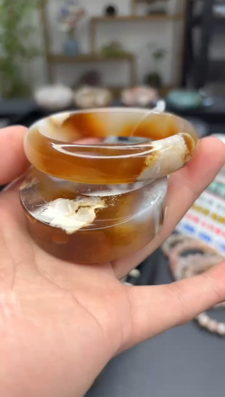 【闪购商品】石英质玉手镯未镶嵌A1315(61圈赠送镯心)