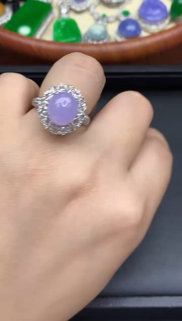 18K金镶嵌戒指翡翠717-中国好珍宝