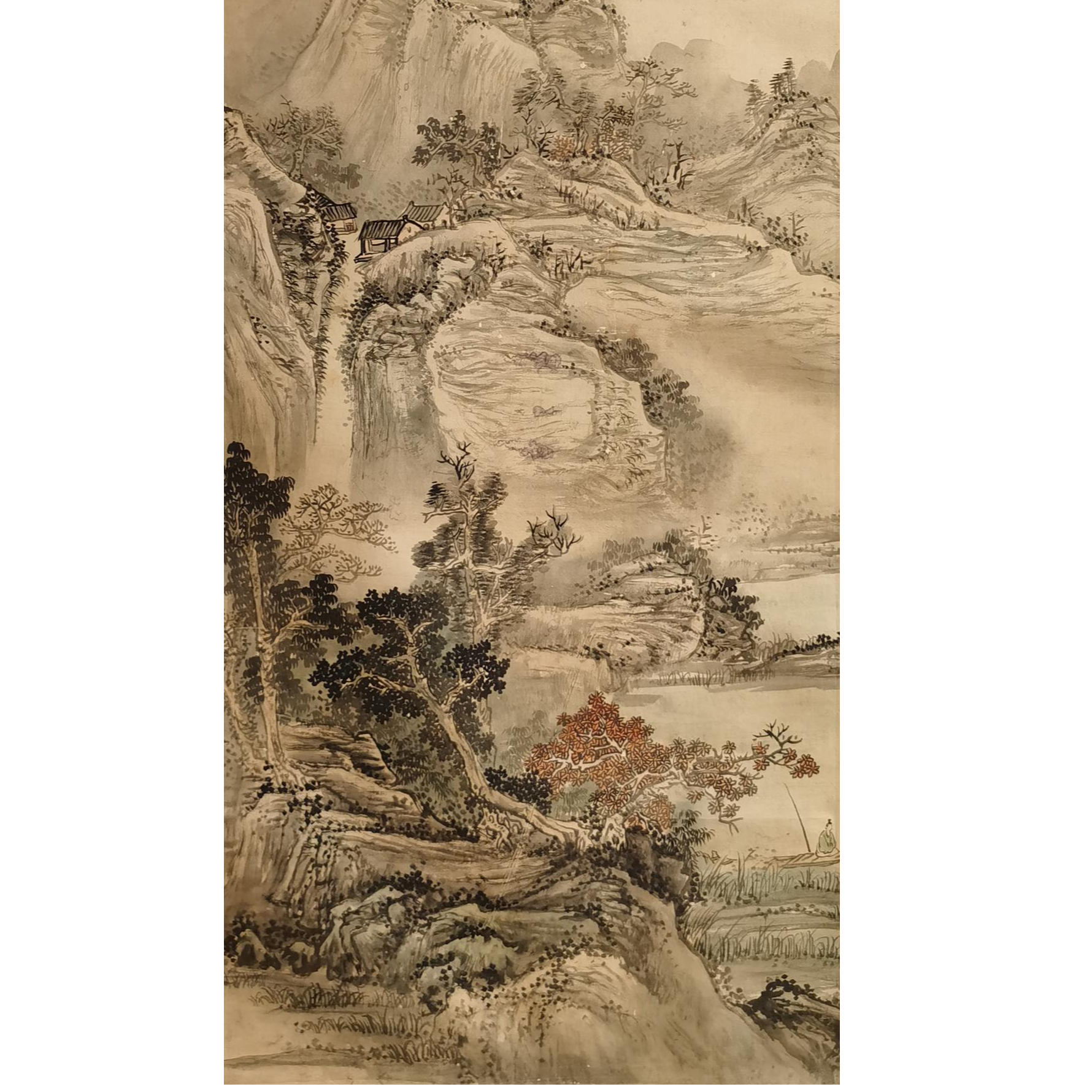 【辽拍】V240701-3-05《山水》（3.5平尺) 绢本镜片 DD12