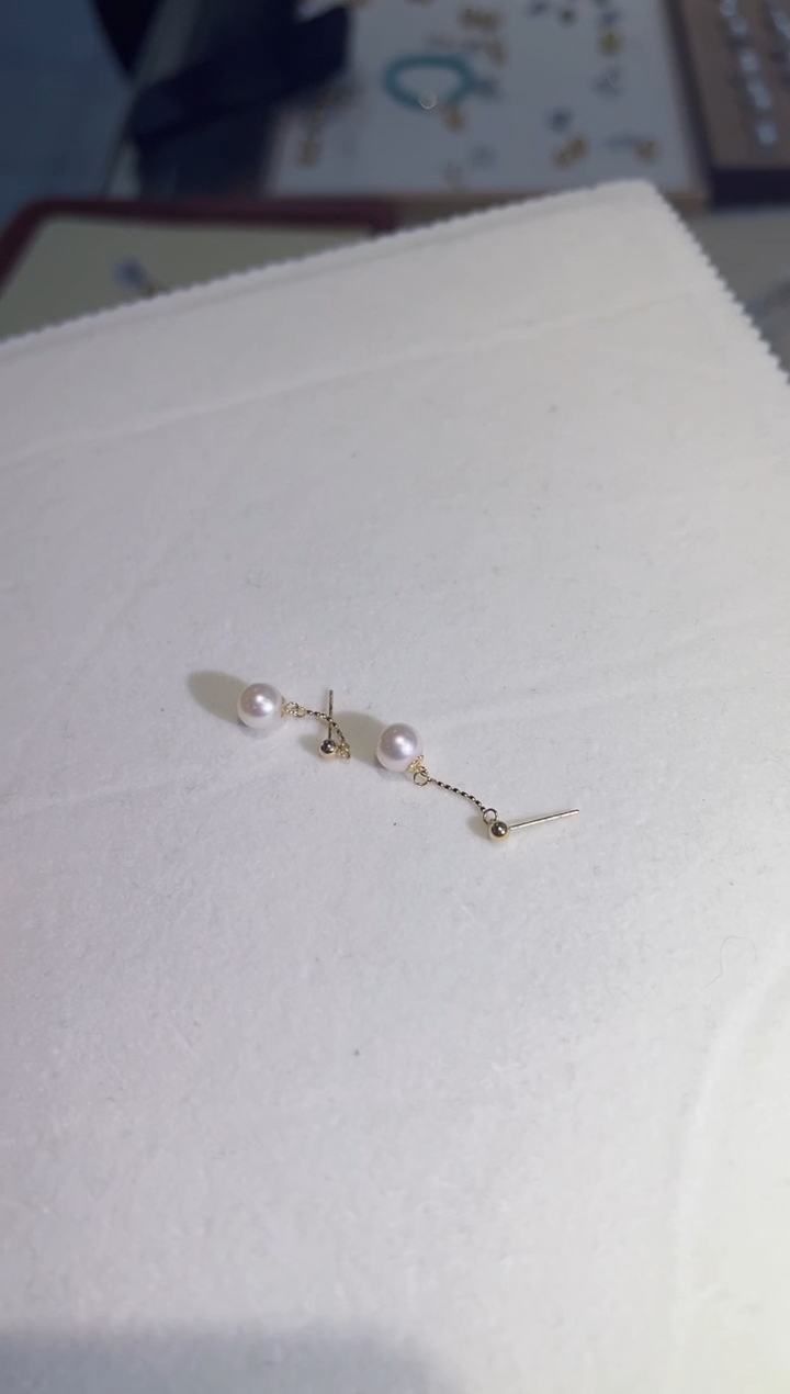 【闪购商品】海水珍珠耳坠18K金镶嵌珍珠耳坠zzxm