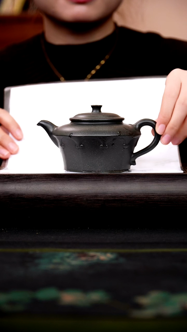 茶壶紫砂 碧潭砂 折肩如意 特高温 250cc