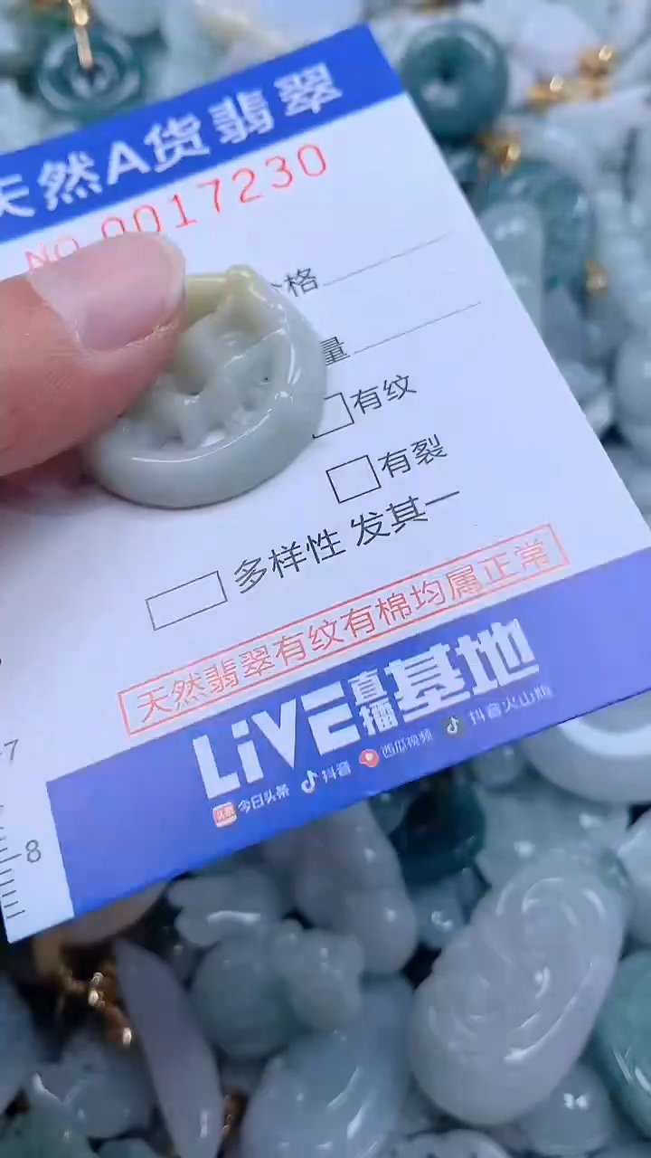 翡翠未镶嵌吊坠(不含链)1