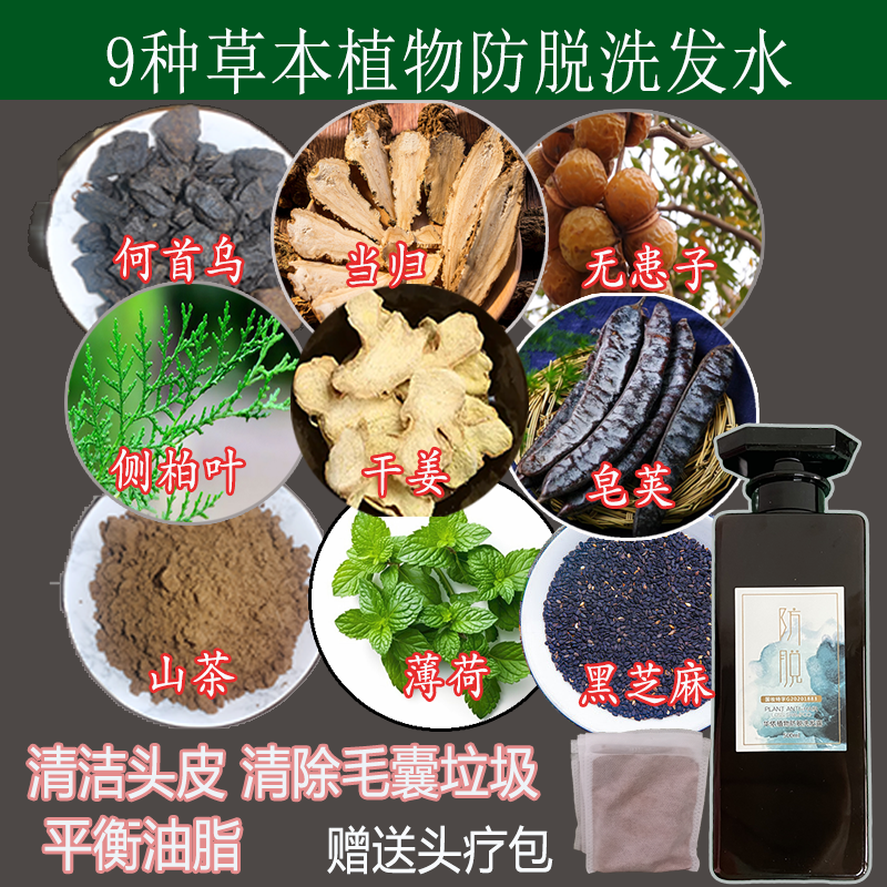 植物草本熬制育发健发蓬松养发清爽控油顺滑滋养洗发水
