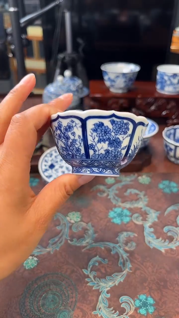 镹曰茶闲柴窑手工手绘青花