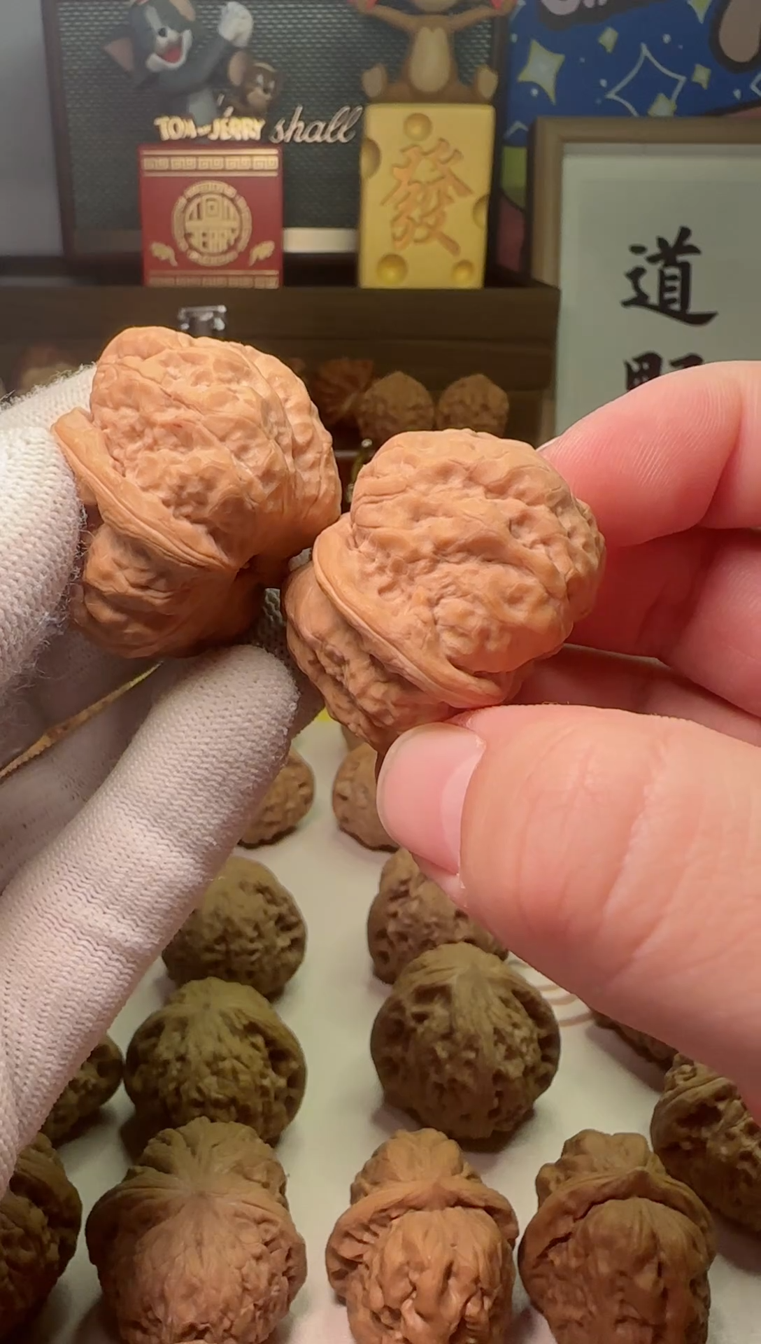 【闪购商品】文玩核桃把件蛤蟆头边36