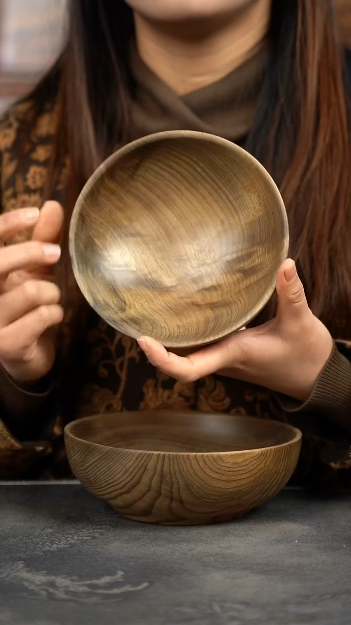 【闪购商品】金丝楠木雕原木精工手作木碗835