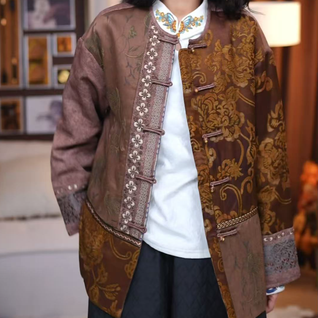 【时倾】新中式时尚气质显瘦秋冬加绒棉衣