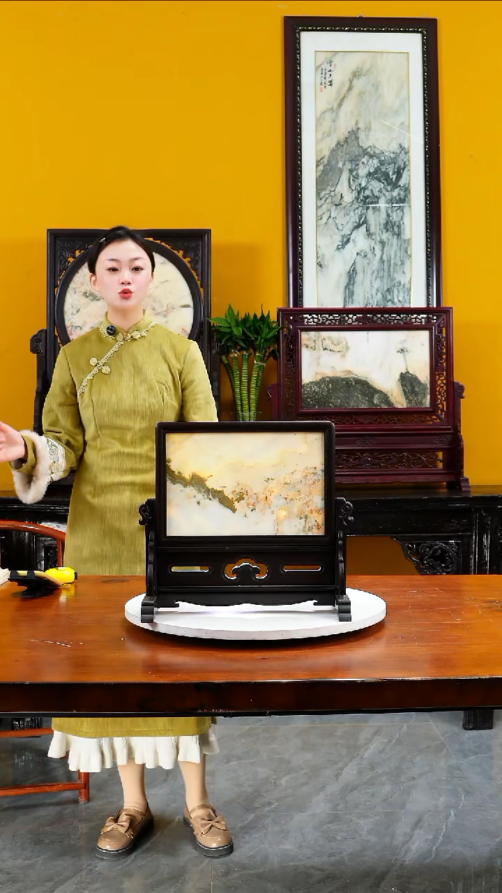石材天然大理石画摆件