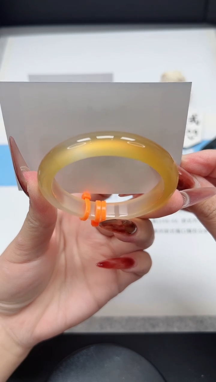 【闪购商品】玛瑙/玉髓手镯未镶嵌427/香槟53.2