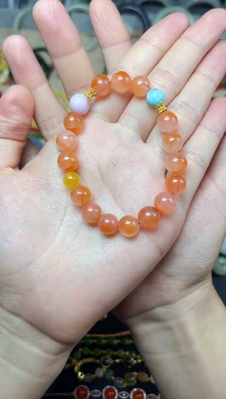 南红玛瑙手串未镶嵌手串06