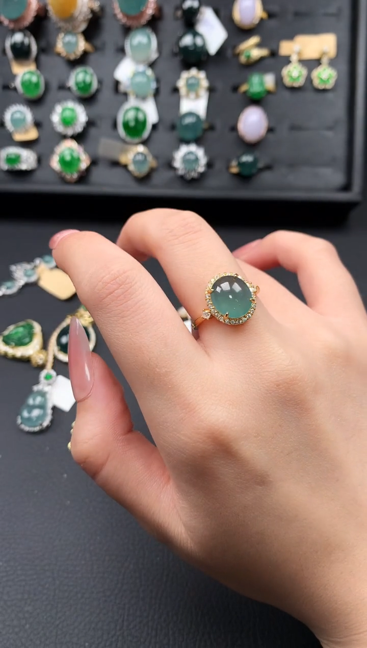 【闪购商品】翡翠戒指银S925镶嵌65142141