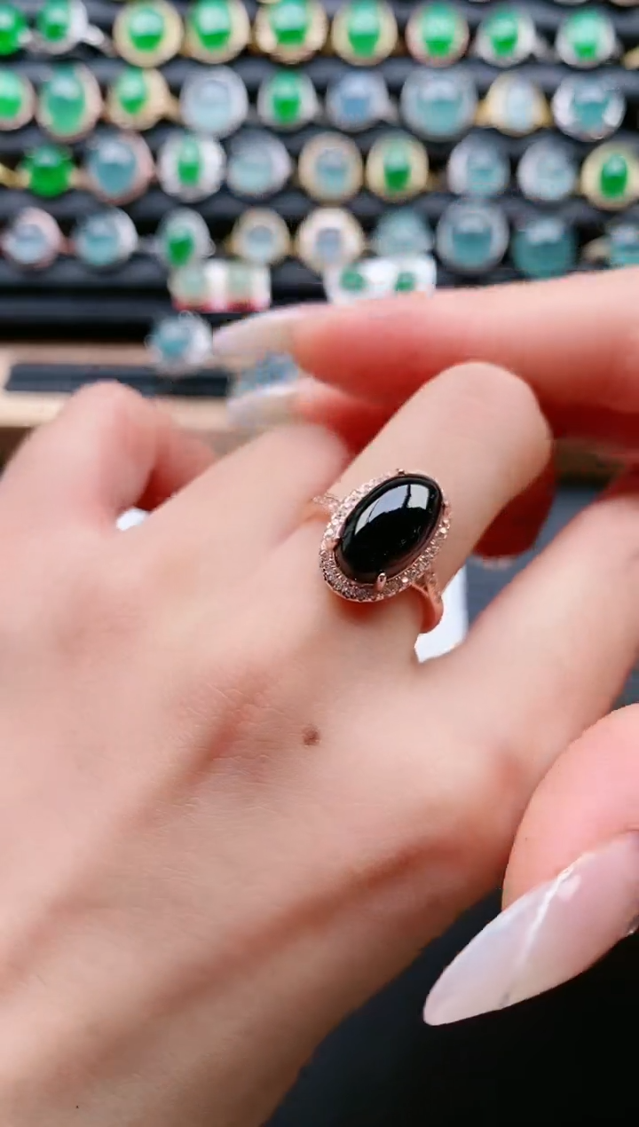 【闪购商品】翡翠戒指银S925镶嵌1111111111