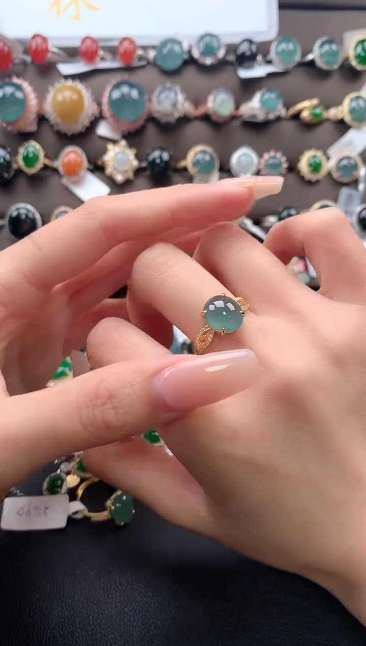 【闪购商品】翡翠戒指银S925镶嵌31231231