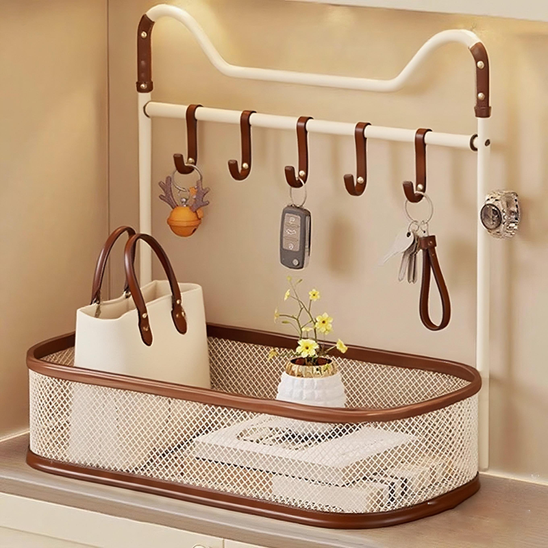 钥匙扣展示架家用玄关钥匙收纳盒创意摆件卧室香薰首饰置物架子