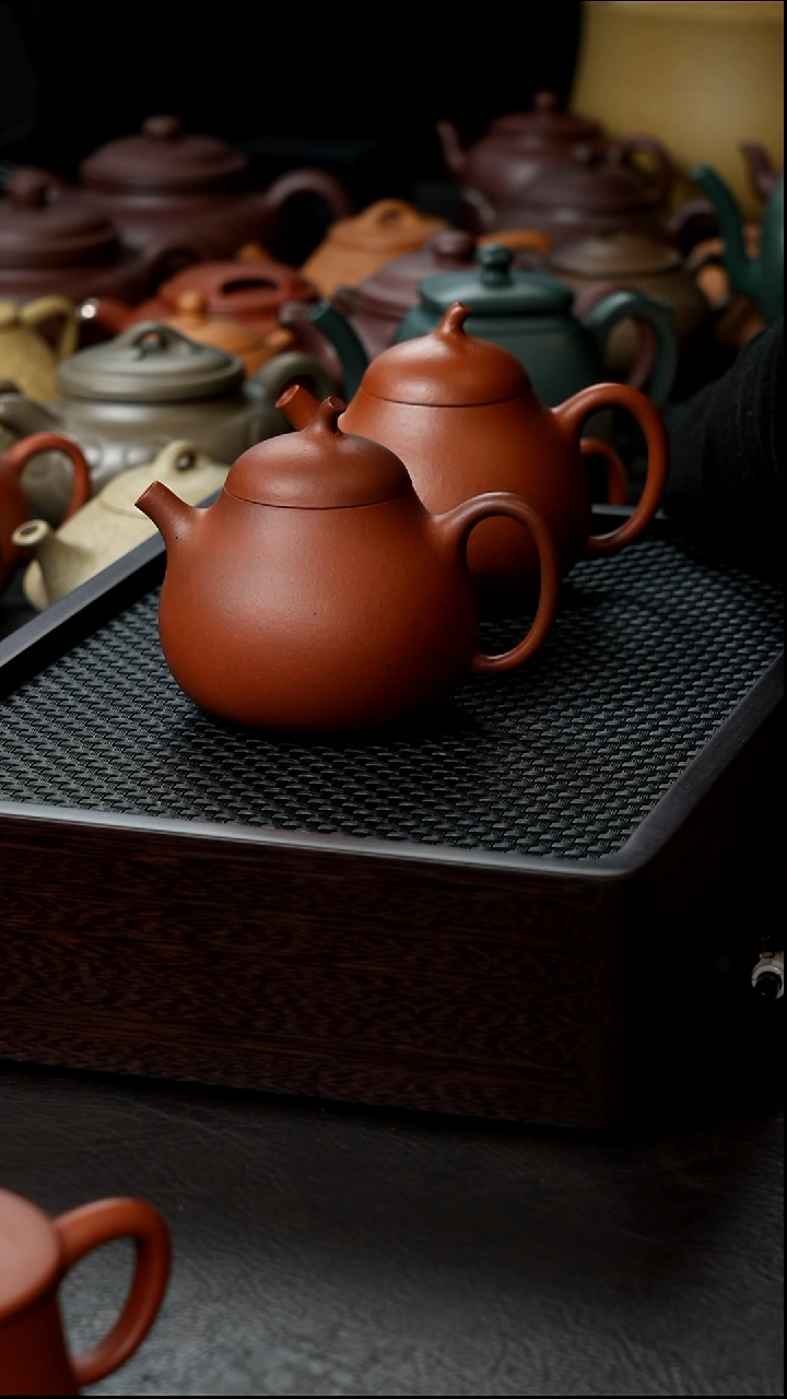 茶壶紫砂茄瓜红泥66666666