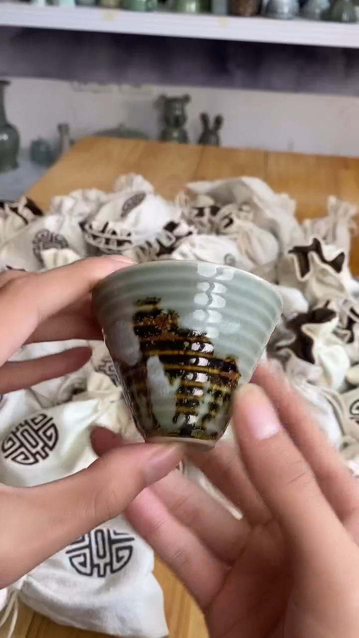   【山隐青瓷】龙窑柴烧杯子 全品 点彩 