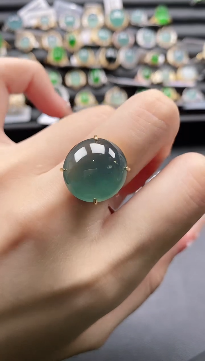 【闪购商品】翡翠戒指银S925镶嵌1111