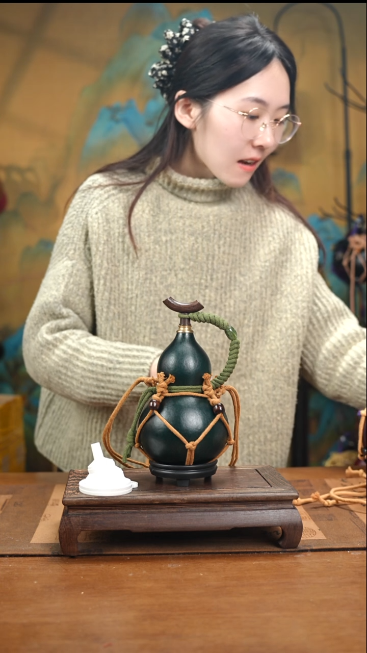 XD023网兜款大漆酒葫芦（现货现发）