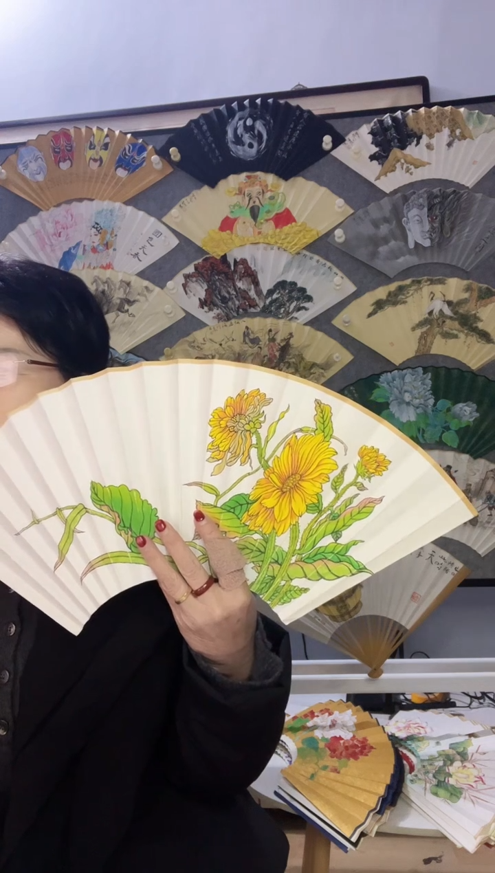 扇子九五寸十八方玉竹折扇