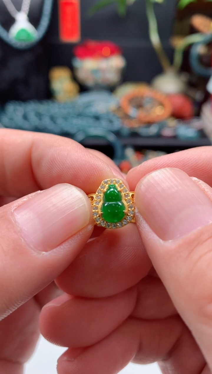 【闪购商品】翡翠戒指银S925镶嵌0296775031