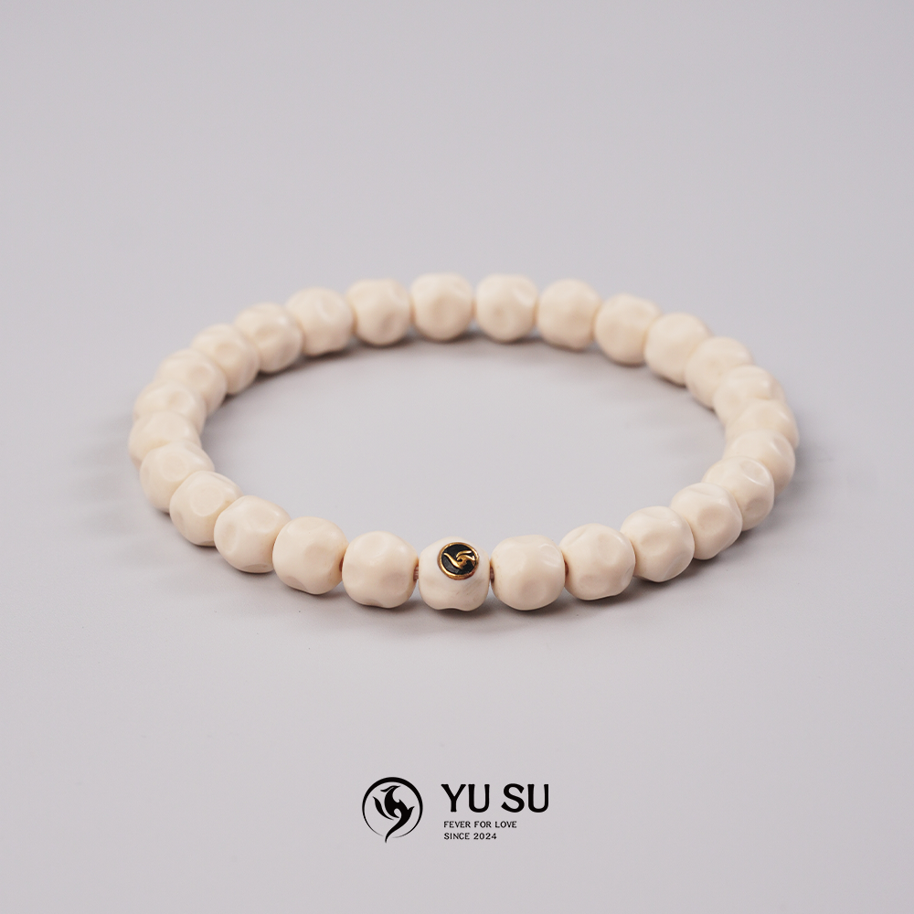  YUSU煜夙-冰料牙芯猛犸8mm左右无相单标单圈手串