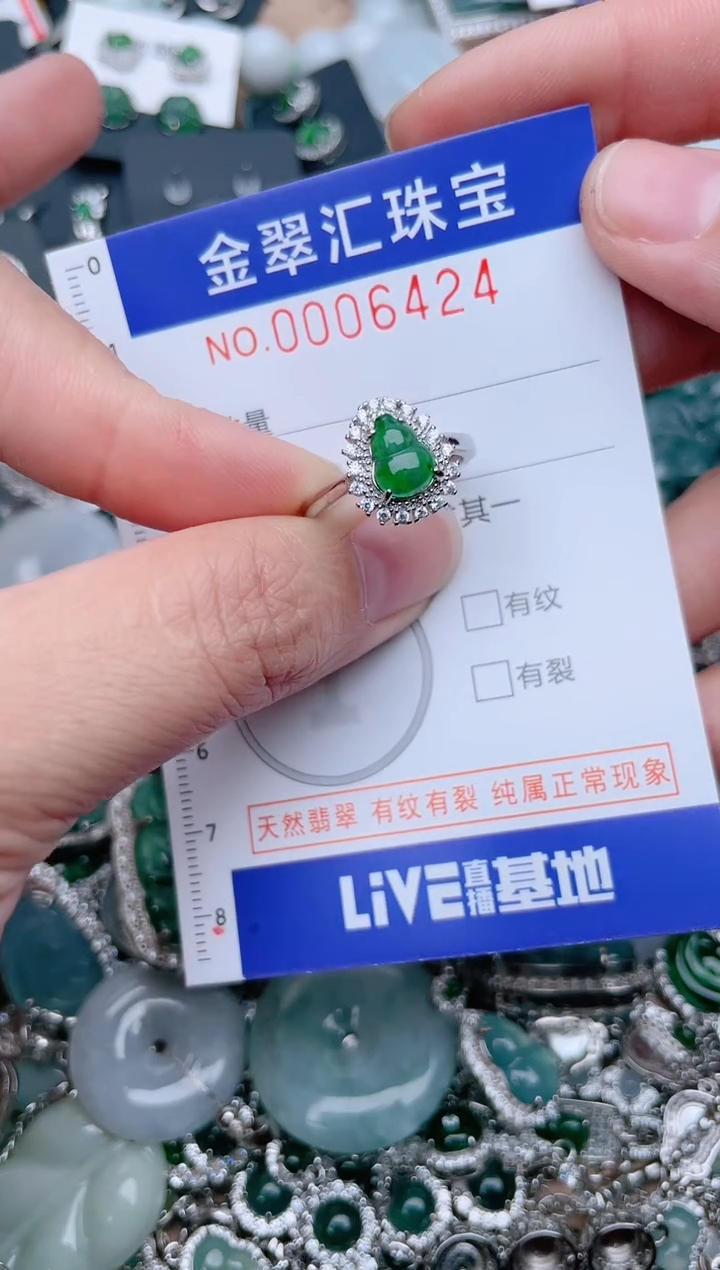 翡翠未镶嵌颈饰6424....