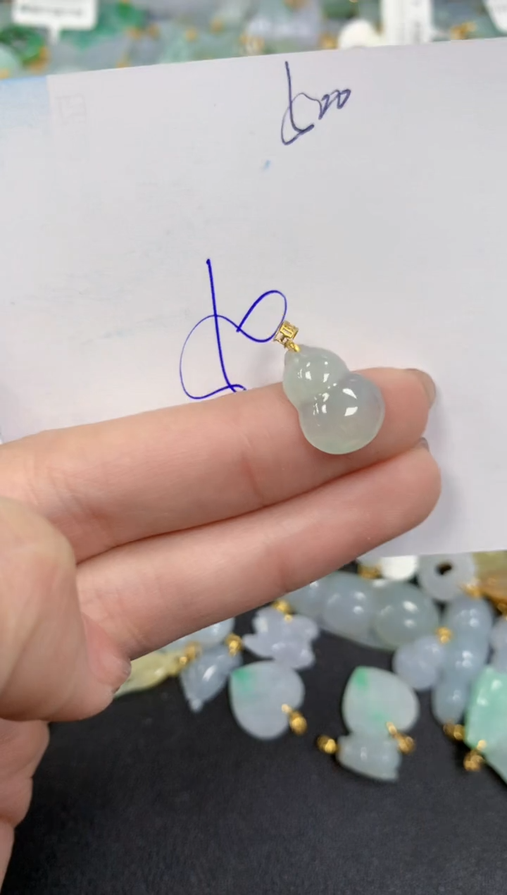 【闪购商品】翡翠颈饰18K金镶嵌 天然翡翠A货1