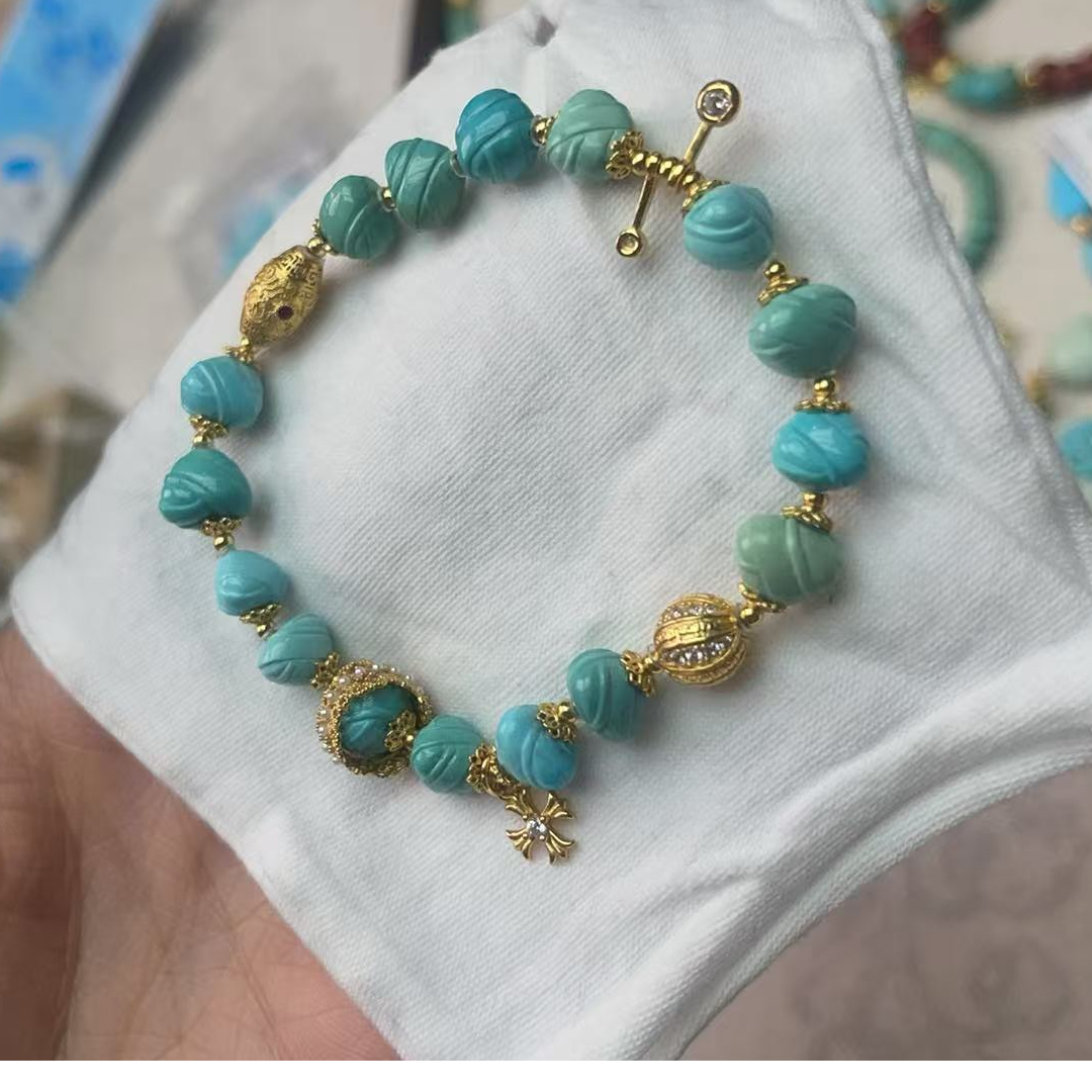 雅致家手工百搭（多样性发其一）绿松石单圈