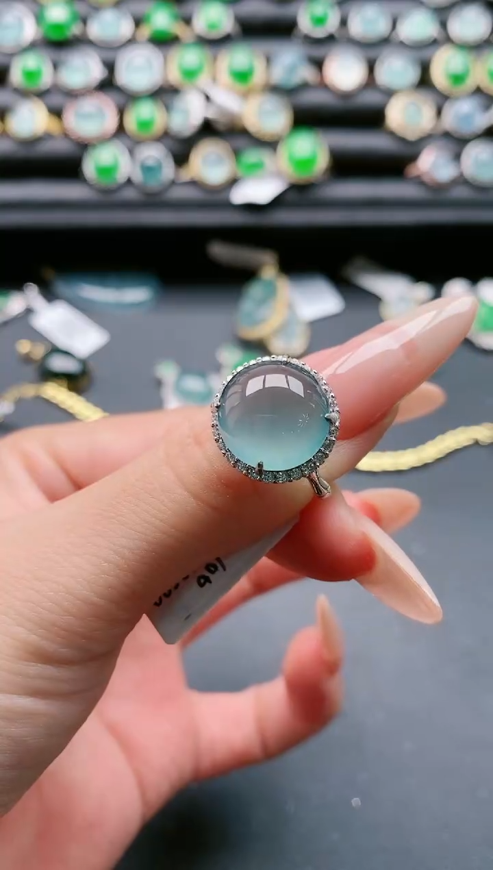 【闪购商品】翡翠戒指银S925镶嵌1111111