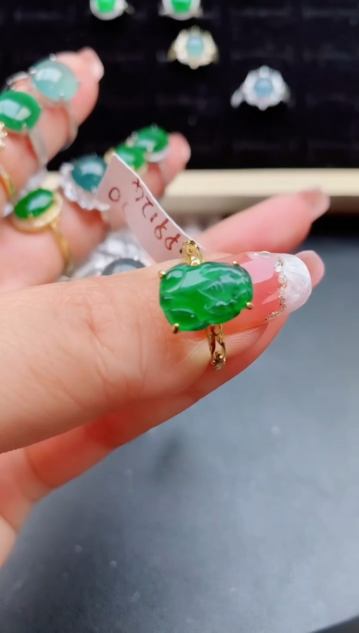 【闪购商品】翡翠戒指银S925镶嵌111111111111