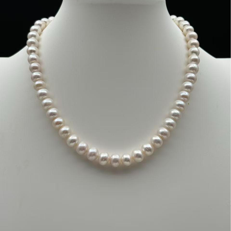 无核珍珠项链s925银-8mm＋-多样性发其一-ms19-1101