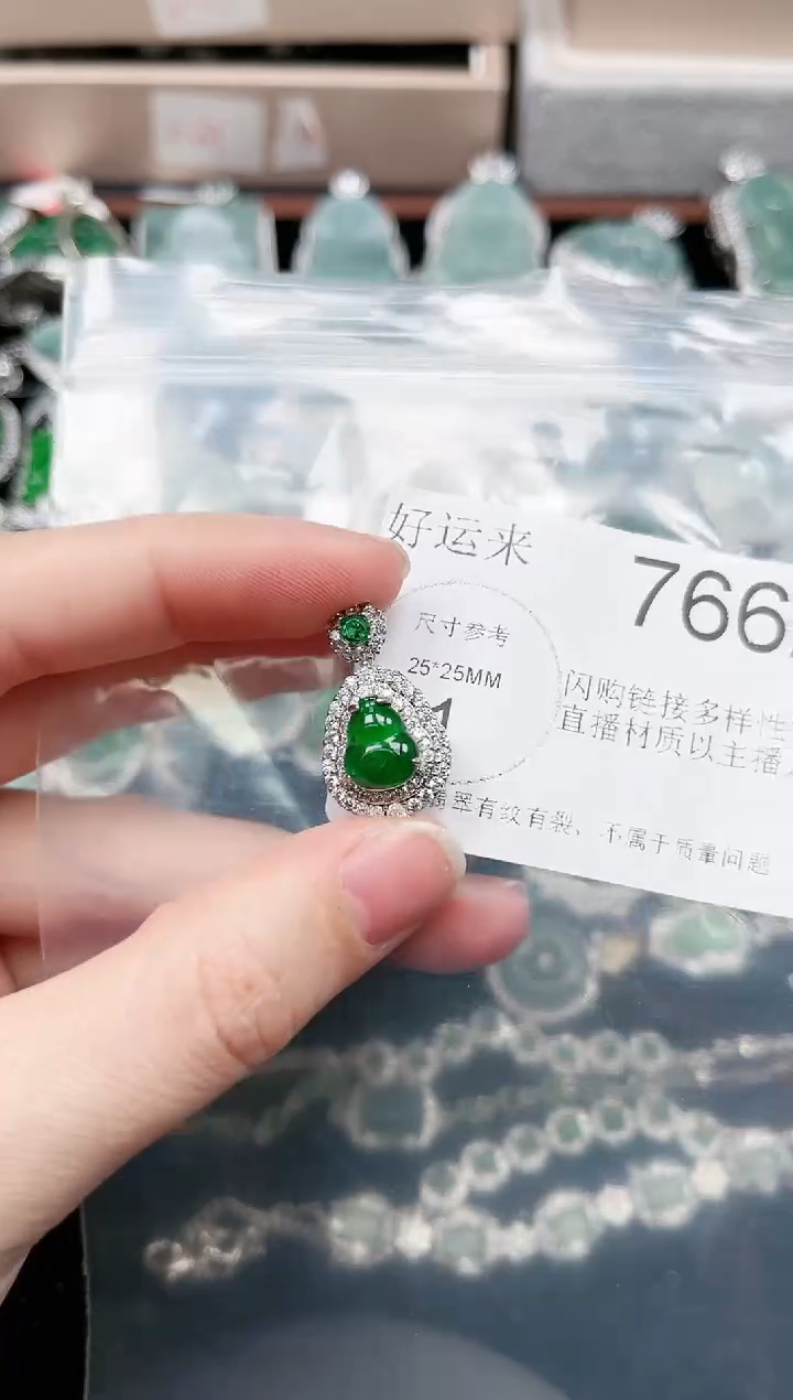 【闪购商品】翡翠颈饰未镶嵌7662赠皮绳