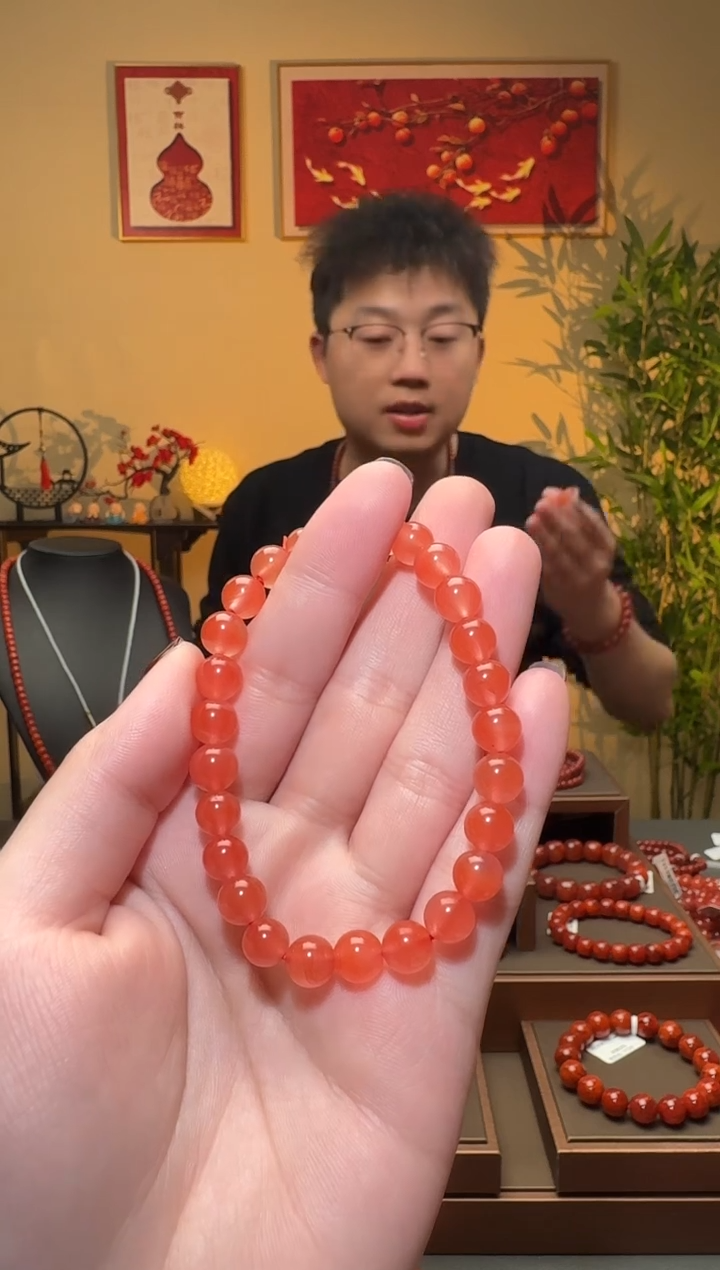 【闪购商品】南红玛瑙未镶嵌手串一条7mm+ 多样性发货